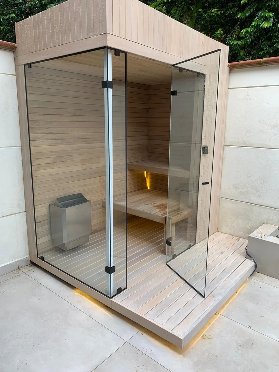 Cabina de baño en vidrio templado